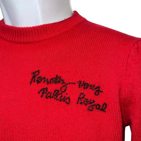 Maje Maelle "Rendez-vous Palais Royale" Beaded Sweater Size 1 or Small - Picture 2 of 6